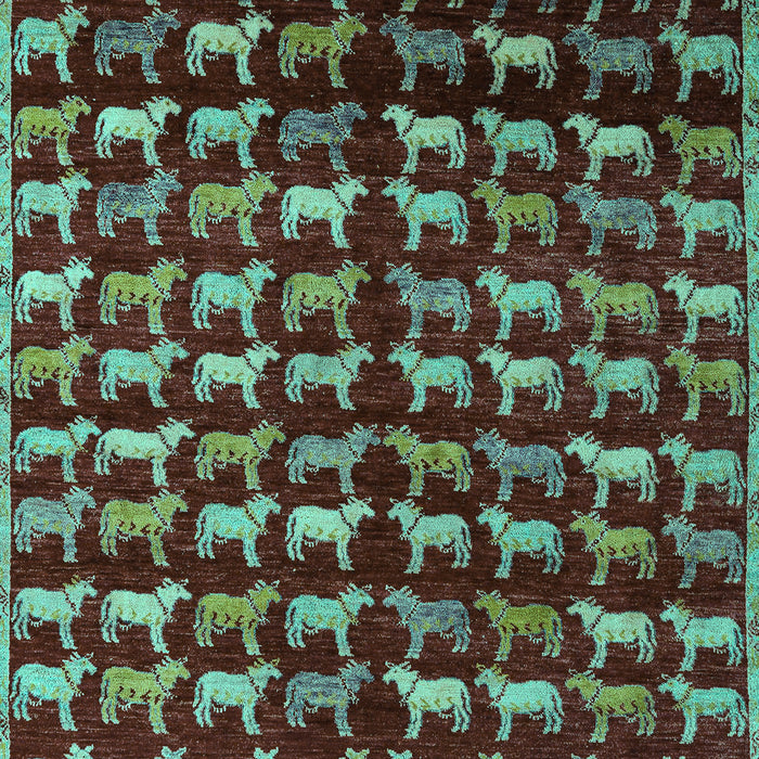 Abstract Turquoise Modern Rug, abs5222turq