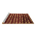 Sideview of Machine Washable Abstract Brown Modern Rug, wshabs5222brn