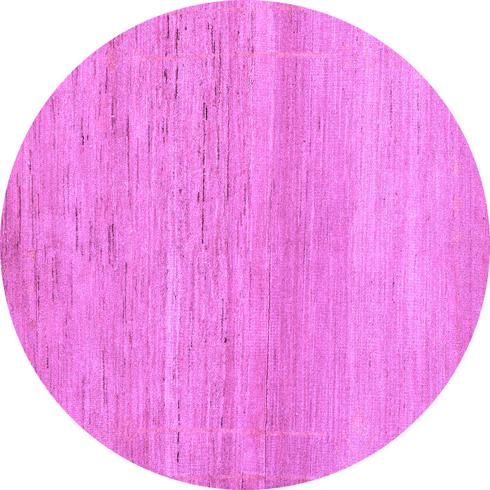 Round Abstract Purple Modern Rug, abs5223pur