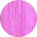 Round Abstract Purple Modern Rug, abs5223pur