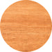 Round Abstract Orange Modern Rug, abs5223org