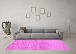Machine Washable Abstract Purple Modern Area Rugs in a Living Room, wshabs5223pur