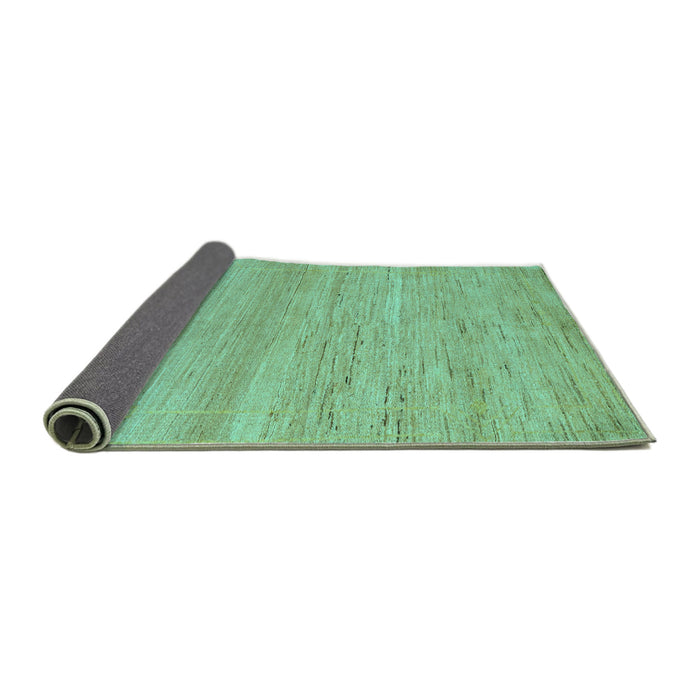 Sideview of Abstract Turquoise Modern Rug, abs5223turq