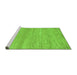 Sideview of Machine Washable Abstract Green Modern Area Rugs, wshabs5223grn