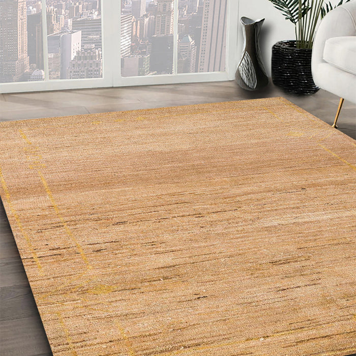 Machine Washable Abstract Orange Rug in a Family Room, wshabs5223