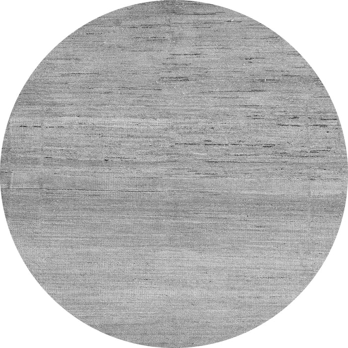 Round Machine Washable Abstract Gray Modern Rug, wshabs5223gry
