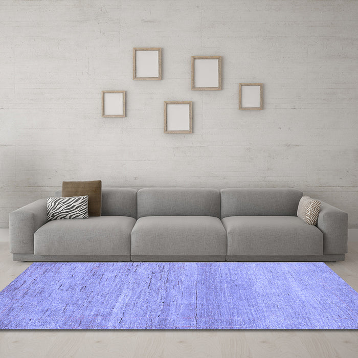 Machine Washable Abstract Blue Modern Rug in a Living Room, wshabs5223blu