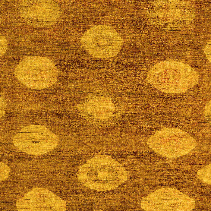 Machine Washable Abstract Yellow Modern Rug, wshabs5224yw