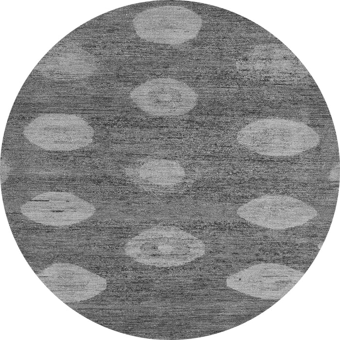 Round Abstract Gray Modern Rug, abs5224gry
