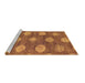 Sideview of Machine Washable Abstract Brown Modern Rug, wshabs5224brn