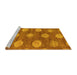 Sideview of Machine Washable Abstract Yellow Modern Rug, wshabs5224yw