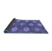 Sideview of Abstract Blue Modern Rug, abs5224blu