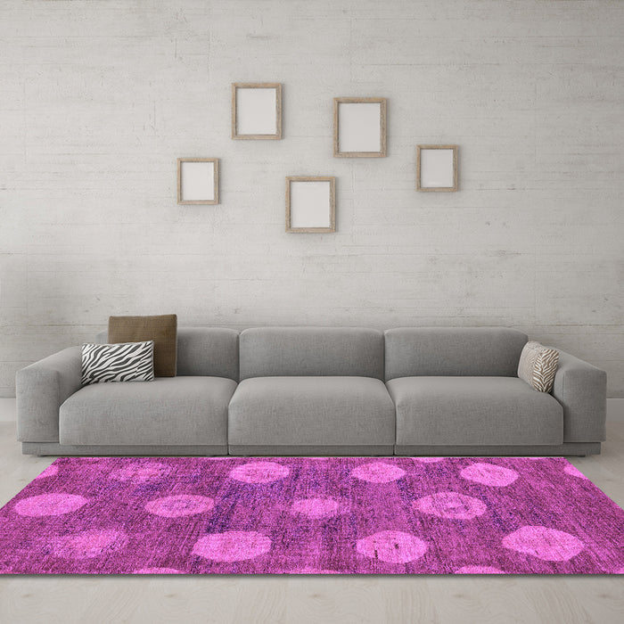 Machine Washable Abstract Purple Modern Area Rugs in a Living Room, wshabs5224pur