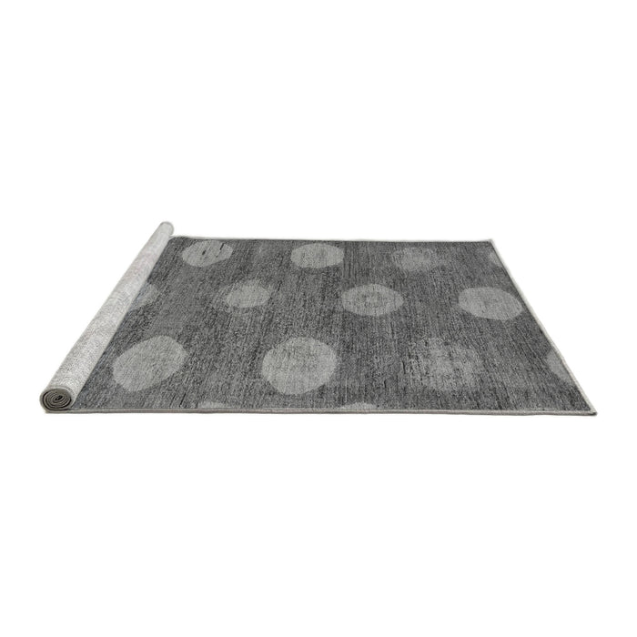 Sideview of Machine Washable Abstract Gray Modern Rug, wshabs5224gry