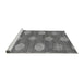 Sideview of Machine Washable Abstract Gray Modern Rug, wshabs5224gry