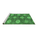 Sideview of Machine Washable Abstract Emerald Green Modern Area Rugs, wshabs5224emgrn