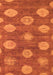 Machine Washable Abstract Orange Modern Area Rugs, wshabs5224org