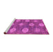 Sideview of Machine Washable Abstract Purple Modern Area Rugs, wshabs5224pur