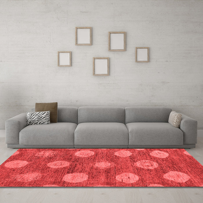 Modern Red Washable Rugs