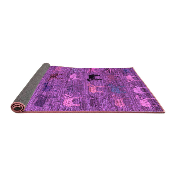 Sideview of Abstract Purple Modern Rug, abs5225pur