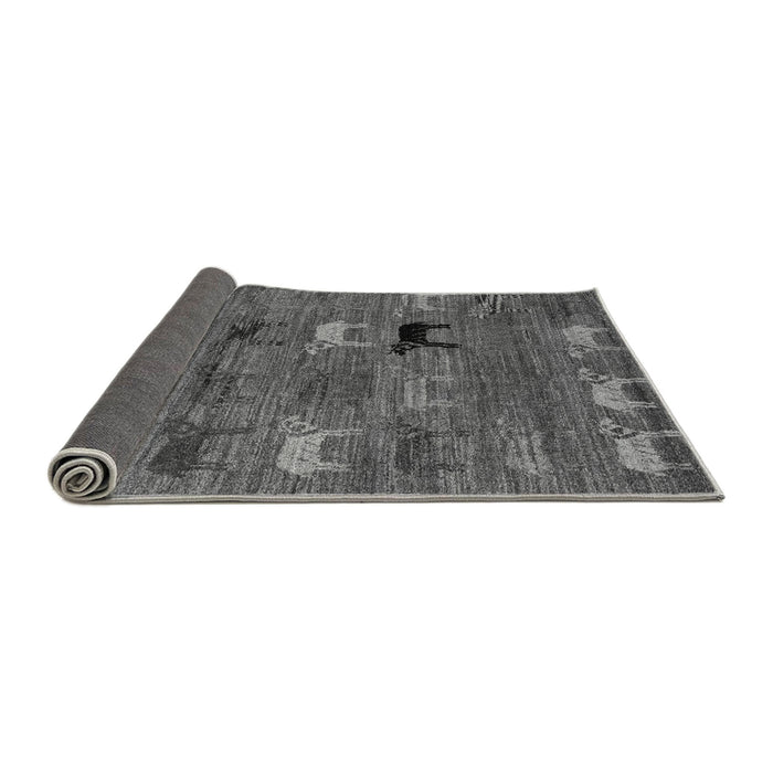 Sideview of Abstract Gray Modern Rug, abs5225gry