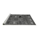 Sideview of Machine Washable Abstract Gray Modern Rug, wshabs5225gry