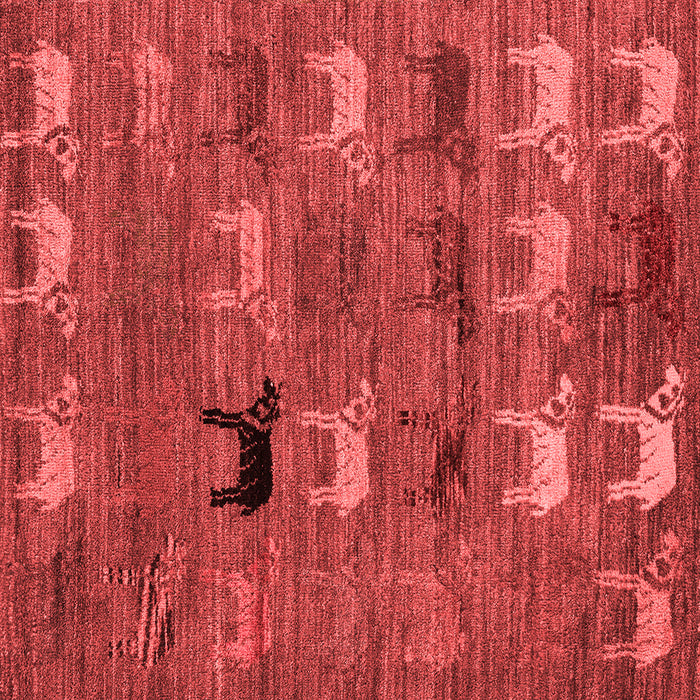 Machine Washable Abstract Red Modern Rug, wshabs5225red