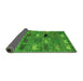 Sideview of Abstract Green Modern Rug, abs5225grn