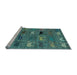 Sideview of Machine Washable Abstract Light Blue Modern Rug, wshabs5225lblu