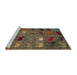 Sideview of Machine Washable Abstract Bakers Brown Rug, wshabs5226