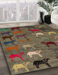 Abstract Bakers Brown Modern Rug, abs5226