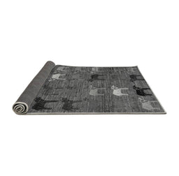 Sideview of Abstract Gray Modern Rug, abs5226gry