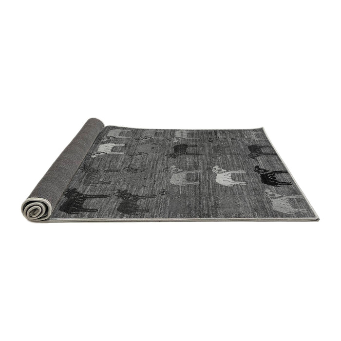 Sideview of Abstract Gray Modern Rug, abs5226gry
