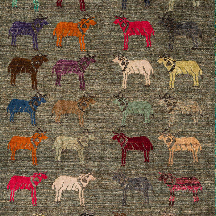 Machine Washable Abstract Bakers Brown Rug, wshabs5226