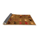 Sideview of Abstract Orange Modern Rug, abs5226org