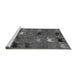 Sideview of Machine Washable Abstract Gray Modern Rug, wshabs5226gry