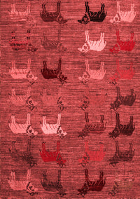 Abstract Red Modern Rug, abs5226red