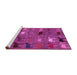 Sideview of Machine Washable Abstract Pink Modern Rug, wshabs5226pnk