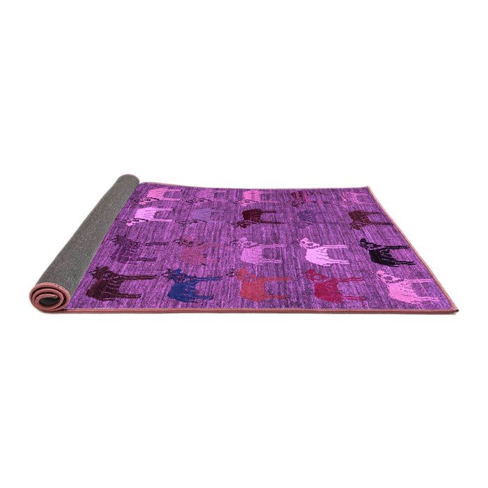 Sideview of Abstract Purple Modern Rug, abs5226pur