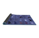 Sideview of Abstract Blue Modern Rug, abs5226blu