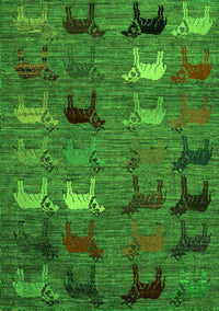 Abstract Green Modern Rug, abs5226grn