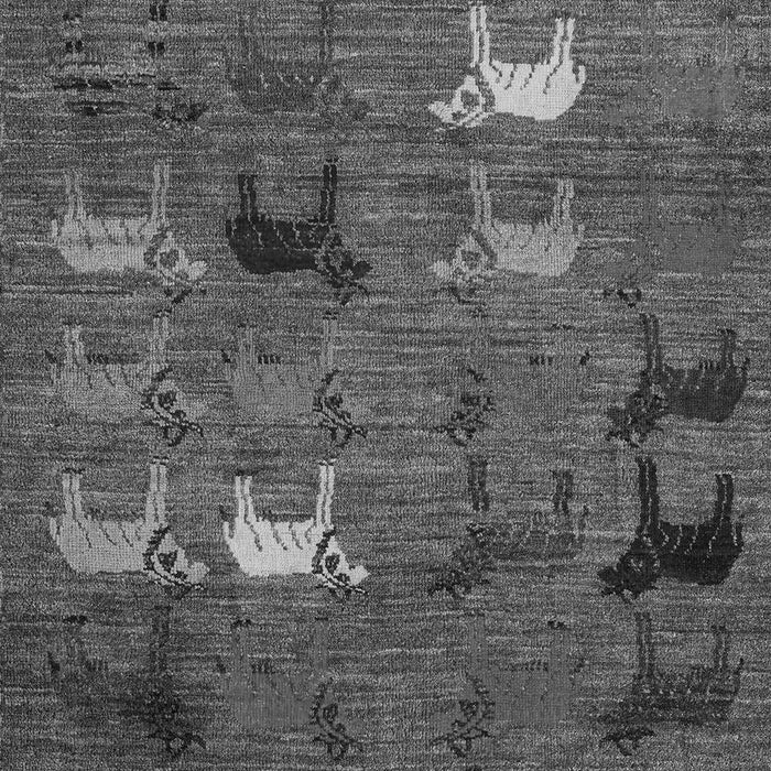 Machine Washable Abstract Gray Modern Rug, wshabs5226gry