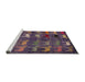 Sideview of Machine Washable Abstract Rose Dust Purple Rug, wshabs5227