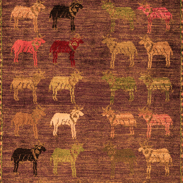 Machine Washable Abstract Orange Modern Area Rugs, wshabs5227org