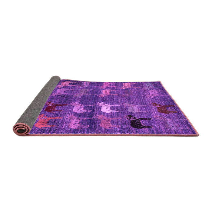 Sideview of Abstract Purple Modern Rug, abs5227pur