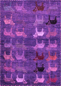 Abstract Purple Modern Rug, abs5227pur