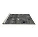 Sideview of Machine Washable Abstract Gray Modern Rug, wshabs5227gry