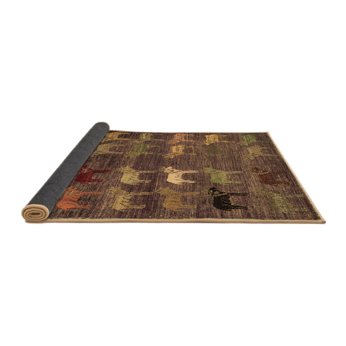 Sideview of Abstract Brown Modern Rug, abs5227brn