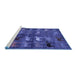 Sideview of Machine Washable Abstract Blue Modern Rug, wshabs5227blu