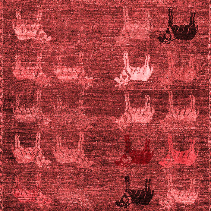 Abstract Red Modern Area Rugs